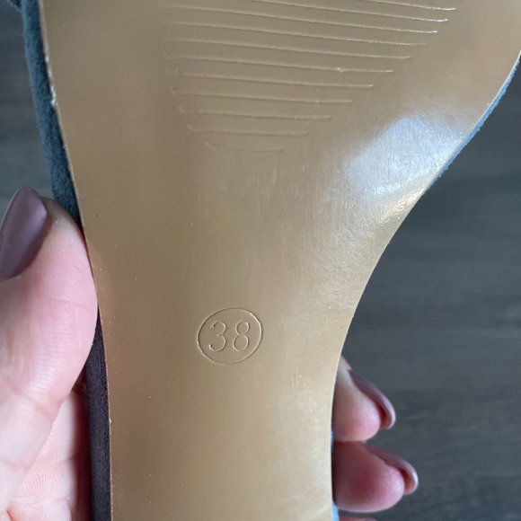 Blue Chunky Heel Sandals - Picture 4 of 4